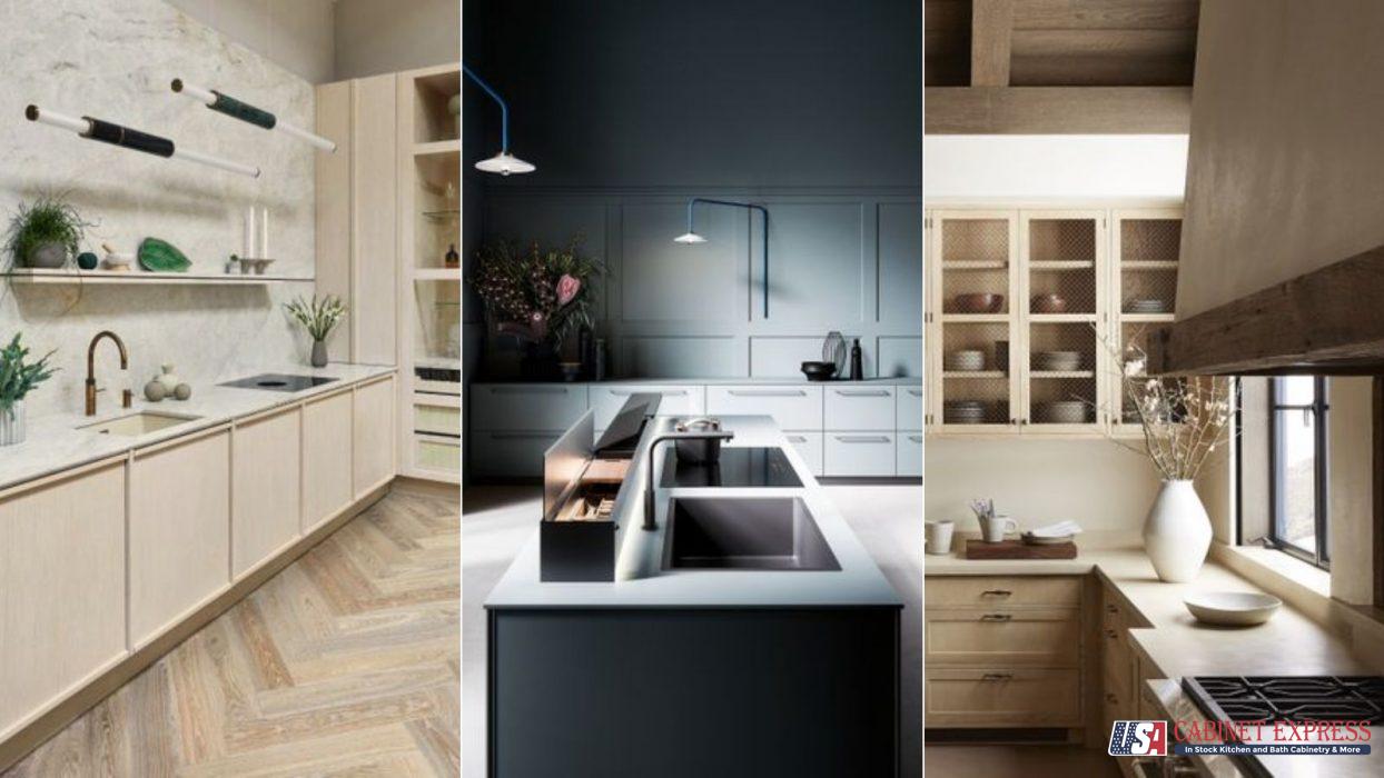 a collage of different kitchen designs