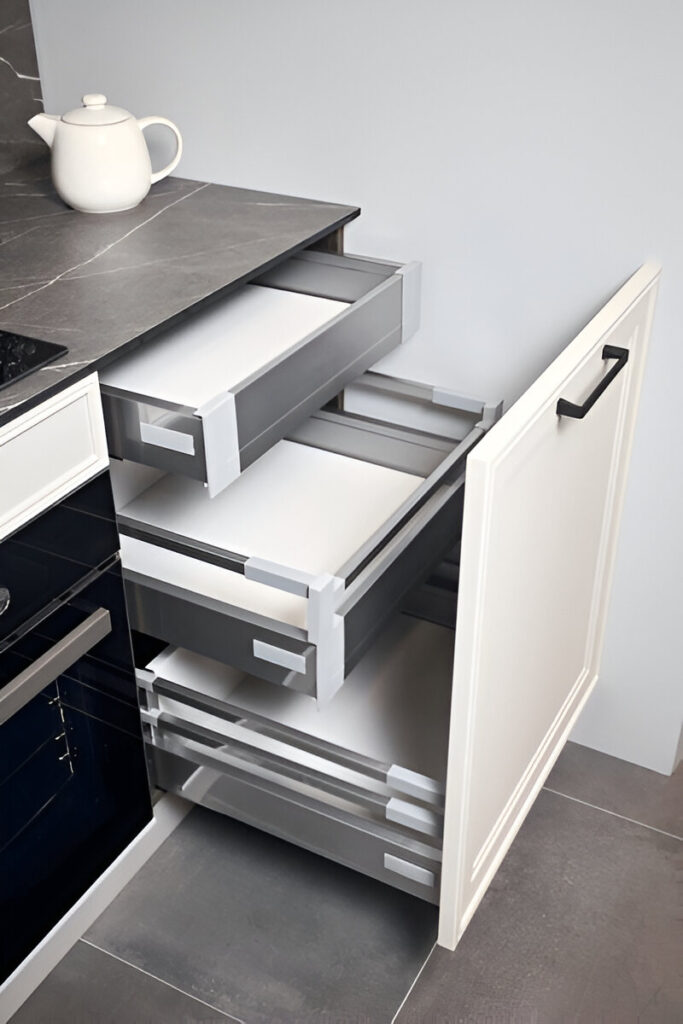 15 Genius Kitchen Cabinet Storage Hacks You’ll Wish You Knew Sooner 6 Pull-out drawer
