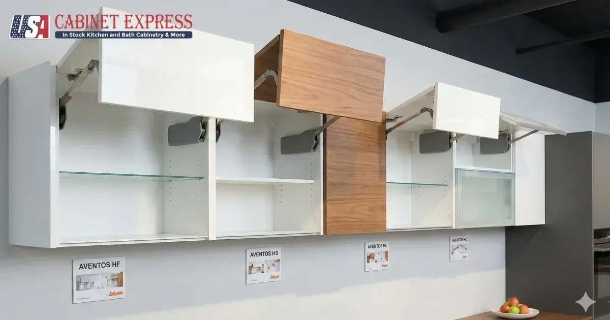 How to Choose Kitchen Cabinet Door Opening Mechanisms: A Complete Checklist 3 Blum-AVENTOS-Lift-System-Options