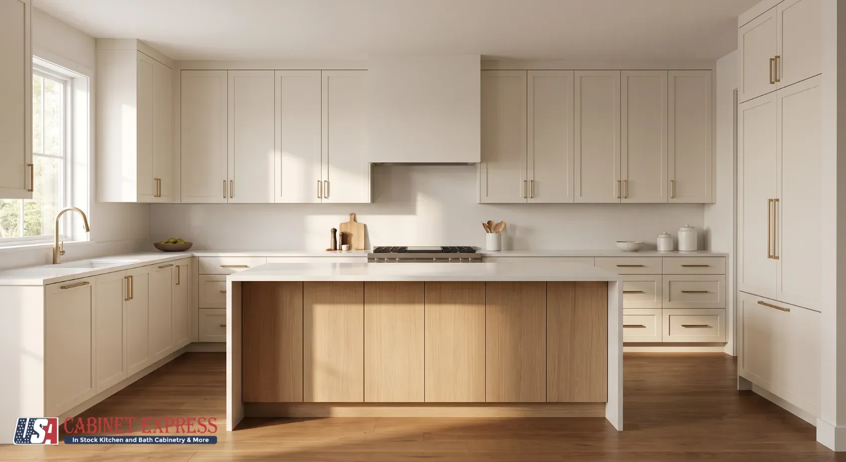 Kitchen Cabinet Door Styles: Most Popular Profiles and What We Expect for 2027 1 Kitchen cabinet door styles compared: slab, slim Shaker and recessed panel profiles in warm neutral and white oak finishes