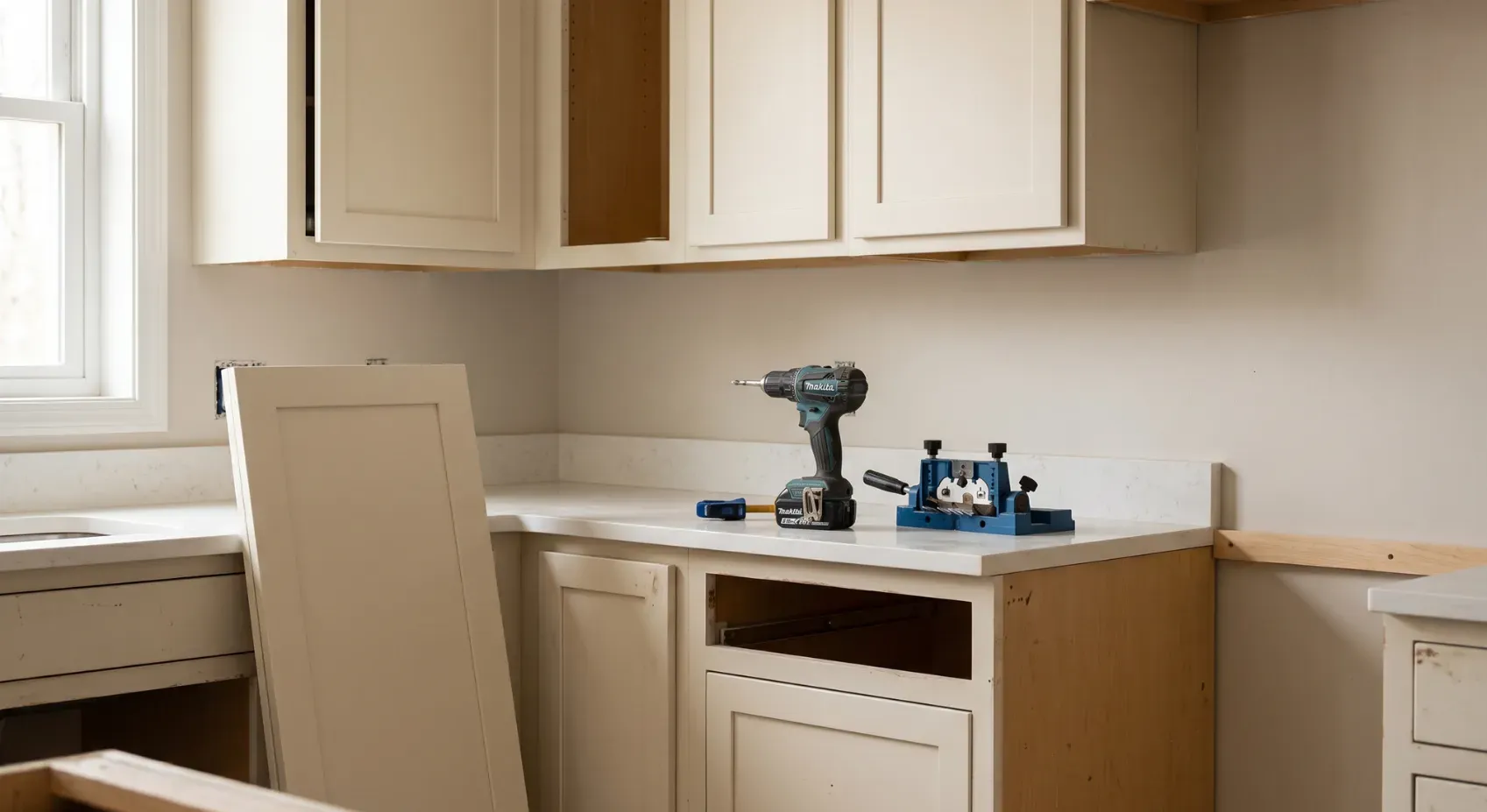 Kitchen Cabinet Door Styles: Most Popular Profiles and What We Expect for 2027 10 New slim Shaker doors being fitted to existing cabinet boxes during a kitchen refresh